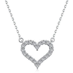 Sterling Silver DEEP LOVE CZ Necklace