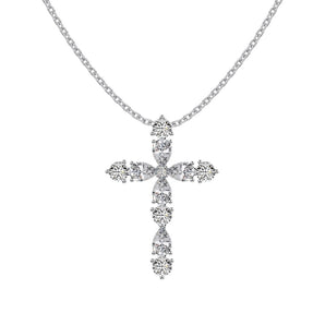 silver cross necklace for woman