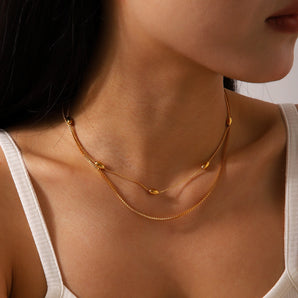 Cute Bea layered necklace